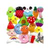 Small Medium Pet Squeaky Toys - 18 Pack of Premium Plush Chew Toys for Dogs