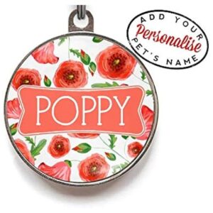 Small Metal Round Pet Tag for Smaller Dogs and Cats with Customizable Text