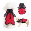 Small Mid Large Dog Red Floatation Life Vest High Buoyancy Polyester for Swimming Boating