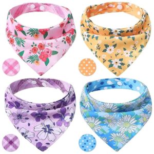 Small Pet Accessories Bandanas Adjustable Reversible Premium Polyester Scarves for Dogs