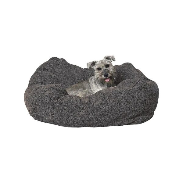 Small Pet Bed with Soft Polyester Construction and Machine Washable Cover for Easy Care