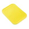 Small Pet Bowl Non Slip Mat for Home or Travel 5x6 Inches Yellow