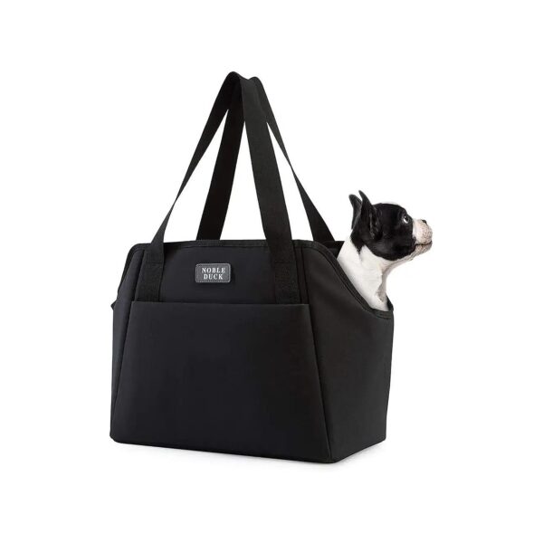 Small Pet Carrier Purse with Pockets for Cats and Dogs Black