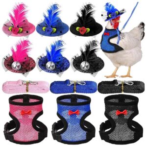 Small Pet Chicken Accessories Chicken Hats and Harness Leash Set