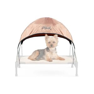 Small Pet Cot Canopy - Tan, Water-Resistant Dog Furniture Accessory