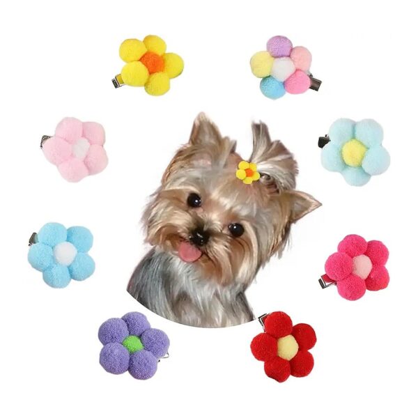 Small Pet Hair Clips Hair Accessories for Dog Birthday Parties