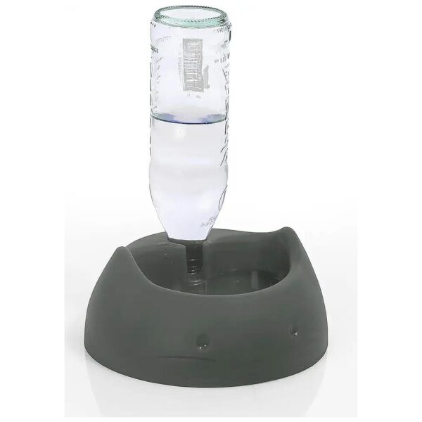 Small Pet Hydration Solution with Grey Cat Self Waterer and Unlimited Fresh Water Supply