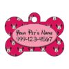 Small Pet ID Tag with Customizable Font and Contact Information in Minnie Mouse Theme