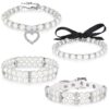 Small Pet Pearl and Rhinestone Jewelry - Pearl Collars