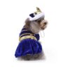 Small Pet Queen Costume with Jewelry Crown for Dogs and Cats Halloween Dress