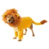 Small Pet Simba Lion King Costume with Attached Tail and Simba Headpiece