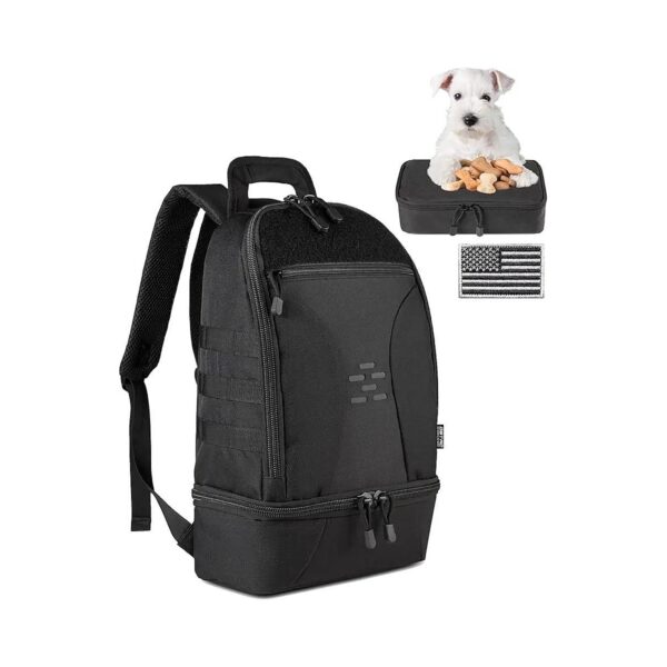 Small Pet Travel Backpack with Insulated Food Pocket for Road Trips