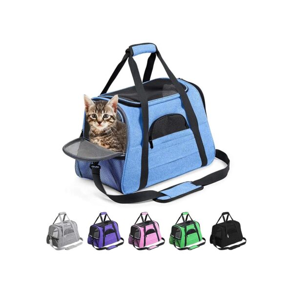 Small Pet Travel Carrier with Airline Approval for Dogs and Cats