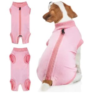 Small Pink Dog Recovery Suit for Post-Surgery Care and Wound Healing