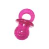 Small Pink Paci Chew Toy for Small Dogs with Squeaker for Teeth Cleaning and Oral Health