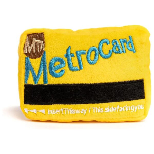 Small Plush Dog Toys with Squeakers - NYC Metro Card Tribute for Awesome Gifts