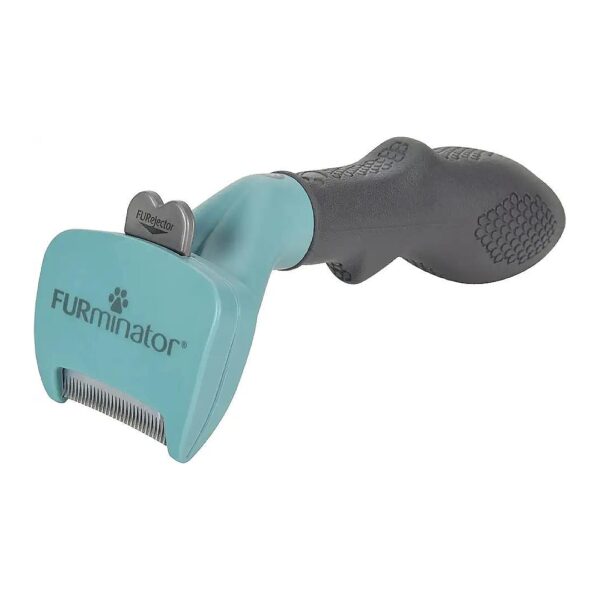 Small Size DeShedding Tool for Cats with Safe and Easy Furejector Button