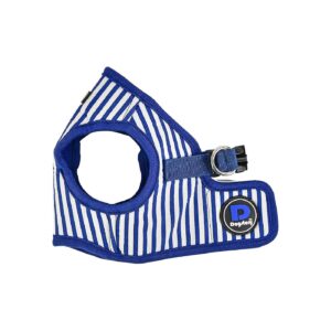 Small Size Dog Harness with Hook and Loop Fastener in Royal Blue