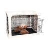 Small Size Dog Kennel with White Crate Cover and Minimal Assembly