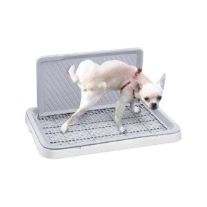 Small Size Indoor Litter Box Tray for Small Dog Potty Training with Pee Pad Holder