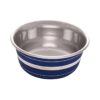 Small Stainless Steel Dog Bowl for Wet or Dry Dog Food with Polished Interior Finish