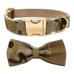 Small to Large Dog Adjustable Camo Collar with Heavy Duty Metal Buckle and Quick Release