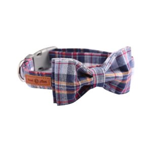 Small to Large Dog Collars with Cotton Fabric and Adjustable Bowtie for Pet Care