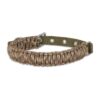 Small to Medium Breed Dog Collar with Paracord Camo Strap