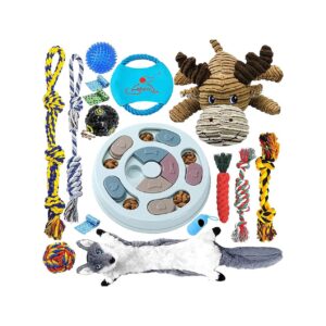 Small to Medium Breed Dog Toys, Luxury Squeaky and Teething Toys for Puppies