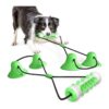 Small to Medium Dog Chew Toy with 2 Suction Cups and Jagged Molars