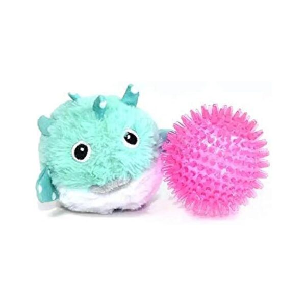 Small to Medium Dog Interactive Plush Toy with Removable Spiky Ball