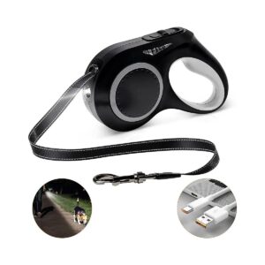 Small to Medium Dog Retractable Leash with Anti-Slip Handle and Retractable Nylon Strap