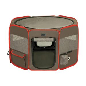 Small to Medium Dogs Portable Playpen with Removable Zipper Doors and Carring Case