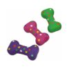 Small to Medium Latex Dog Squeaker Bone Toys in Assorted Colors Pack of Three