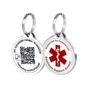 Smart NFC Pet Tag for Dogs and Cats with QR Code, Instant Email Alerts, and GPS Location