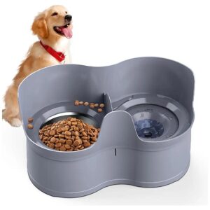 Smart Pet Feeder with Stainless Steel Bowls and Non-Slip Base for Small and Medium Breeds