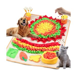 Sniff Mat for Large Breed Dogs Brightly Colored Slow Feeder Puzzle Toy Foraging Skill