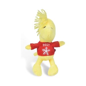 Snoopy's Woodstock Soft and Safe Plush Squeaker Dog Toy for Small to Medium Breed Dogs