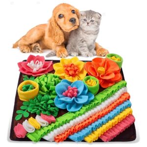 Snuffle Mat for Dogs Cats Rabbits and Small Pets Brown Color Reducing Stress and Anxiety