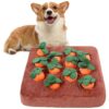 Snuffle Mat for Dogs with 12 Durable Carrot Toys for Sensory Stimulation