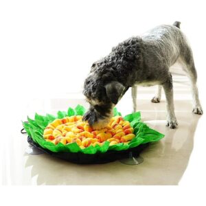 Snuffle Mat for Small Animals, Interactive Dog Toy with Suction Cups, Yellow Color