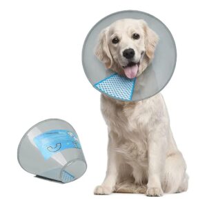 Soft Adjustable Cone Collar for Dogs Cats Comfy Pet Recovery Collar Post Surgery