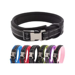 Soft Adjustable Reflective Nylon Dog Collar for Small Medium Large Dogs High Visibility