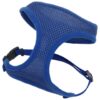 Soft Blue Dog Harness for Small Dogs 7-10 lbs with Adjustable Fit and Breathable Material