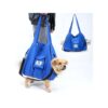 Soft Blue XL Cat Travel Carrier with Adjustable Crossbody Strap and Canvas Material