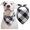 Soft Breathable Buffalo Plaid Dog Bandana for Large Extra Large Size Dogs