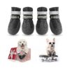 Soft Breathable Dog Booties with Adjustable Straps for Medium Large Dogs Hiking Running