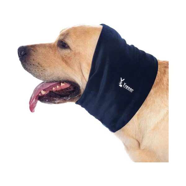 Soft Breathable Dog Head Wrap and Ear Cover for Reduced Anxiety