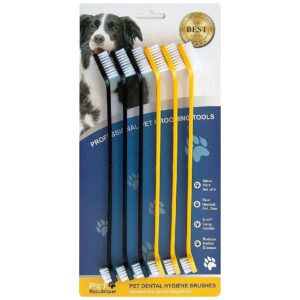 Soft Bristle Dog Toothbrush Set of 6 for Daily Oral Hygiene