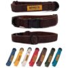 Soft Brown Hemp Dog Collar for Small Medium and Large Dogs with Hypoallergenic Lining